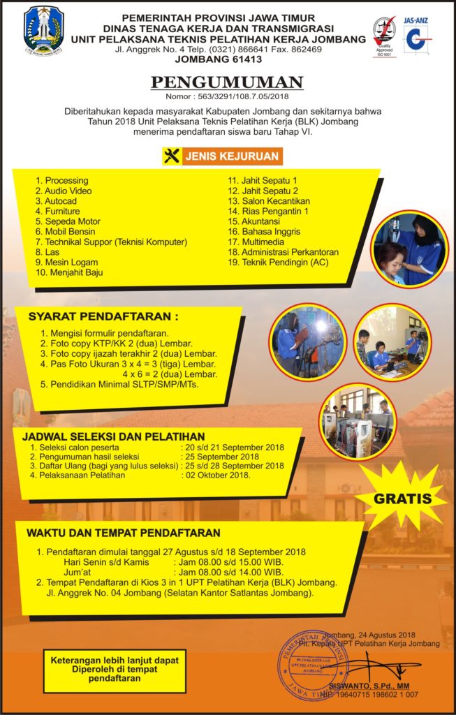 PELATIHAN TAHAP 6 TAHUN 2018